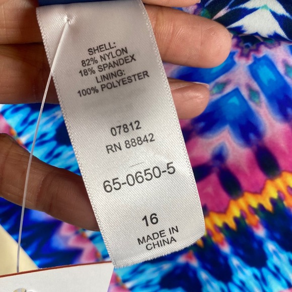 Swimsuits for All Tankini Swimsuit Size 16 2 Piece Beach Boho Vacation Resort - Picture 7 of 8